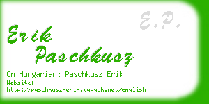 erik paschkusz business card